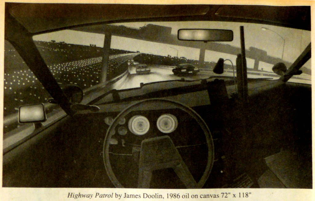 Highway Patrol by James Doolin, 1986 oil on canvas 72" x 118"